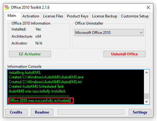 Hướng Dẫn Crack Kích Hoạt Activate Office 2010