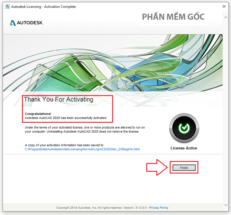 Hướng Dẫn active Autodesk AutoCAD 2020