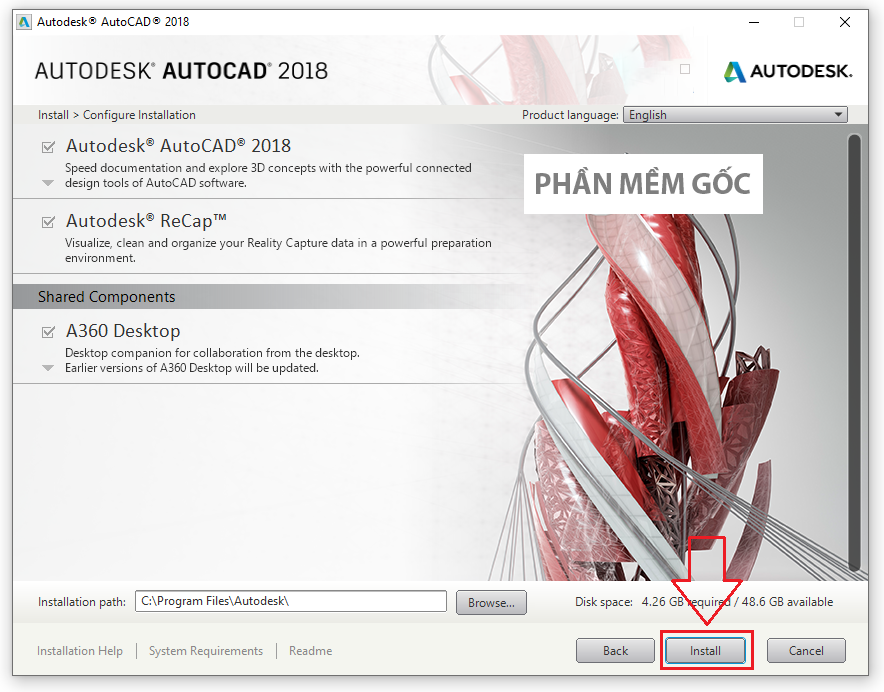 Hướng Dẫn Cài Đặt + Crack Autodesk AutoCAD 2018