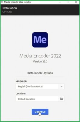 Hướng dẫn cài đặt Adobe Media Encoder 2022