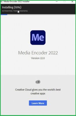 Hướng dẫn cài đặt Adobe Media Encoder 2022