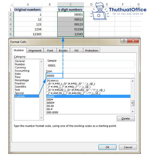 Những cách định dạng số trong Excel 10