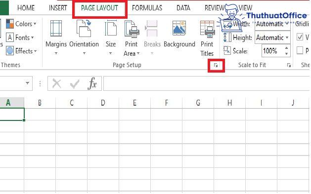 Đánh số trang trong Excel