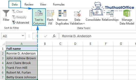 cách tách tên trong Excel 03