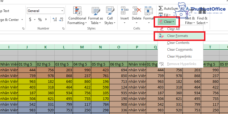 Không insert được cột trong Excel