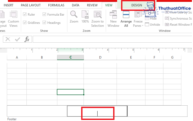 Đánh số trang trong Excel