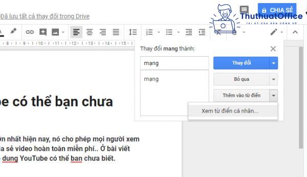 kiểm tra chính tả trong Word 04