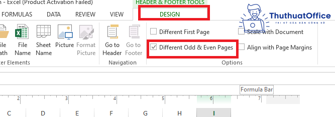 Đánh số trang trong Excel