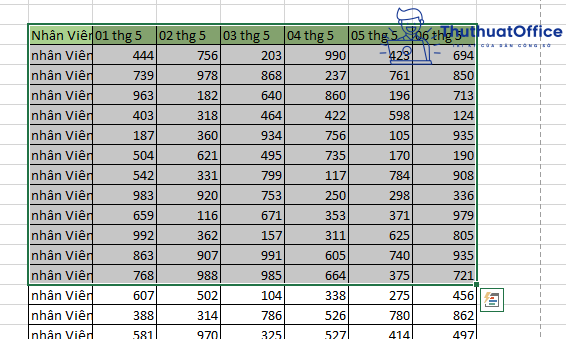 Đánh số trang trong Excel