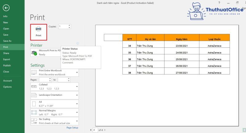 cố định tiêu đề trong Excel