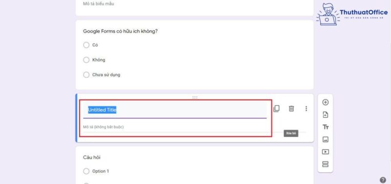 tạo khảo sát với Google Forms