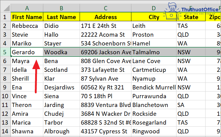 6 cách di chuyển hàng, di chuyển cột trong Excel 16