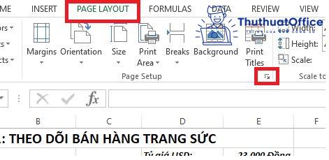 Đánh số trang trong Excel