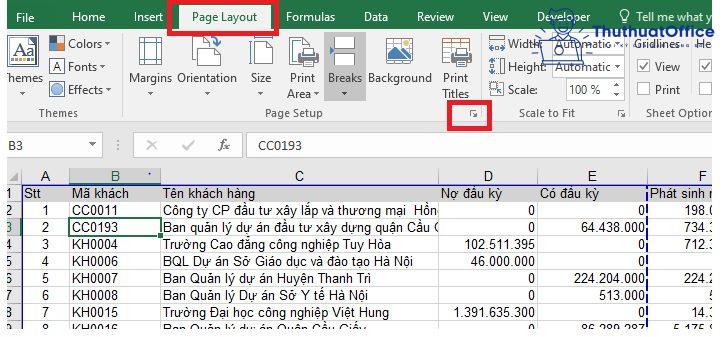 cách in Excel vừa trang giấy A4