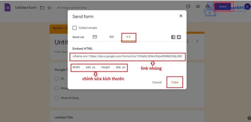 tạo khảo sát với Google Forms