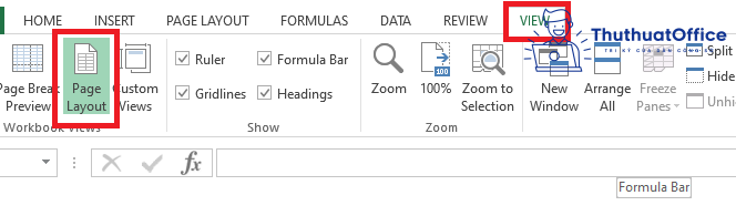 Đánh số trang trong Excel