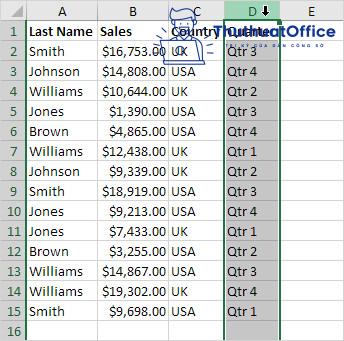 6 cách di chuyển hàng, di chuyển cột trong Excel 4