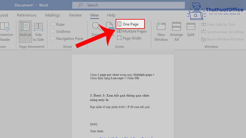 Các cách gộp 2 trang thành 1 trang trong Word 4