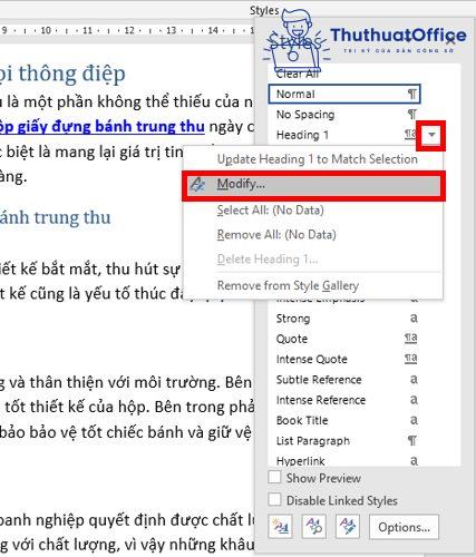 cách tạo Heading trong Word