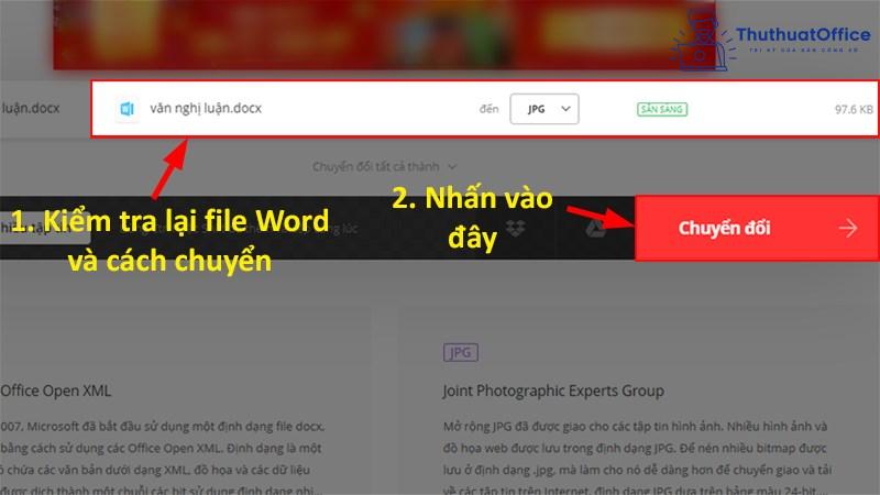 Cách chuyển file Word sang ảnh