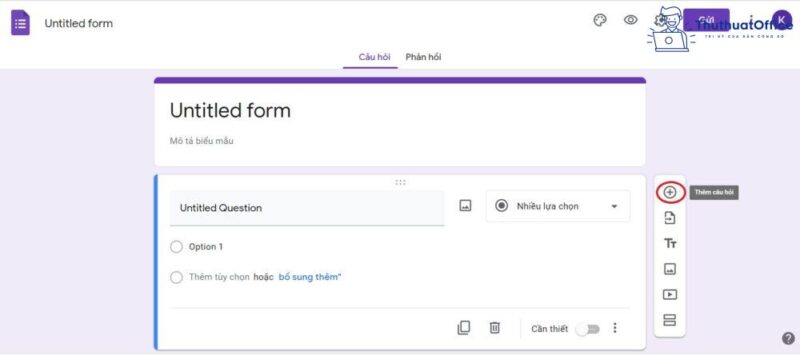 tạo khảo sát với Google Forms