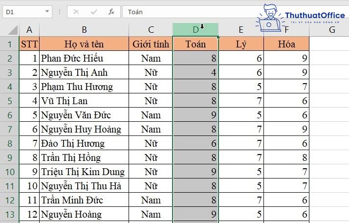 6 cách di chuyển hàng, di chuyển cột trong Excel 9