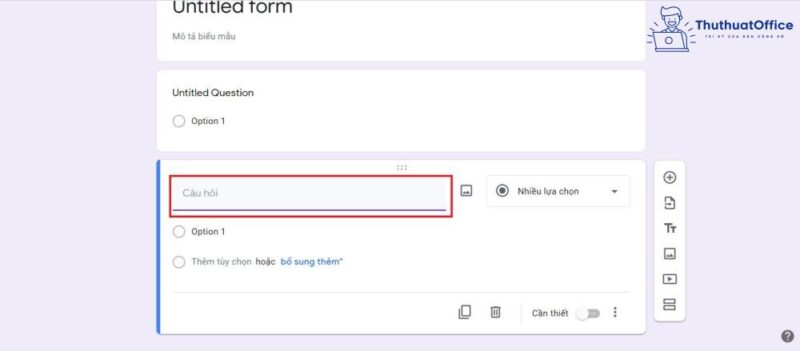 tạo khảo sát với Google Forms