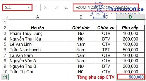 Các hàm cơ bản trong Excel