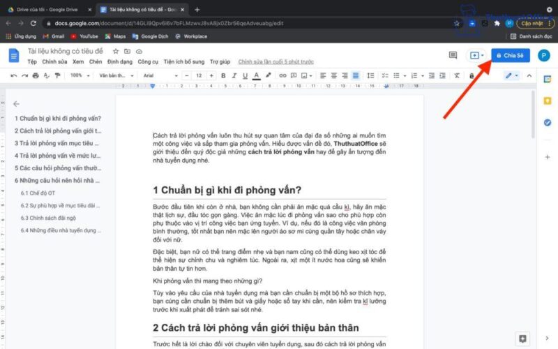 Cách sử dụng Google Docs