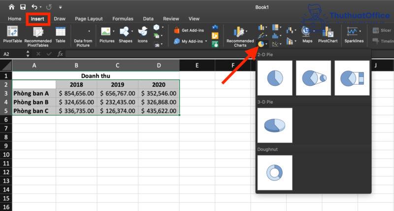 Vẽ biểu đồ trong Excel