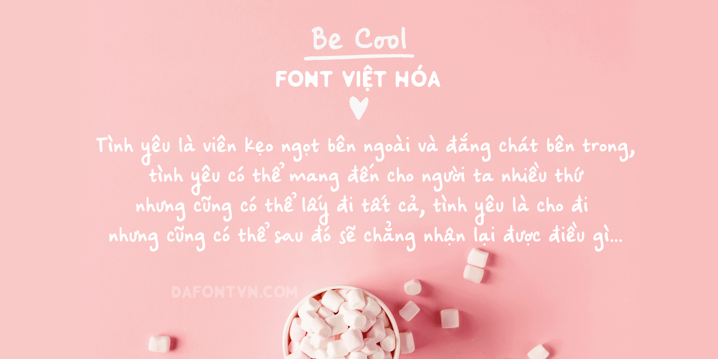 Font chữ viết tay việt hóa