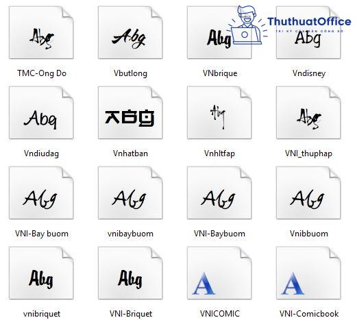 Các font chữ tiếng Việt đẹp trong Word