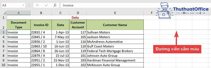 cố định dòng trong excel