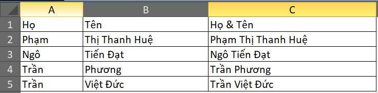 3 cách ghép 2 cột trong Excel hữu ích cho dân văn phòng