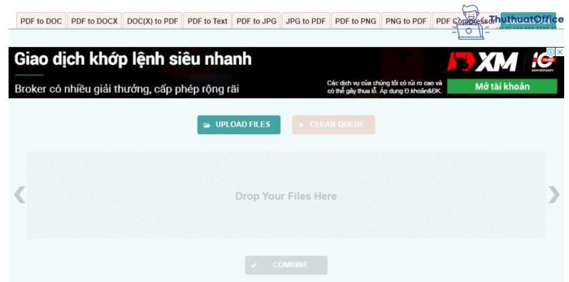 Ghép file PDF online với PDFJoiner