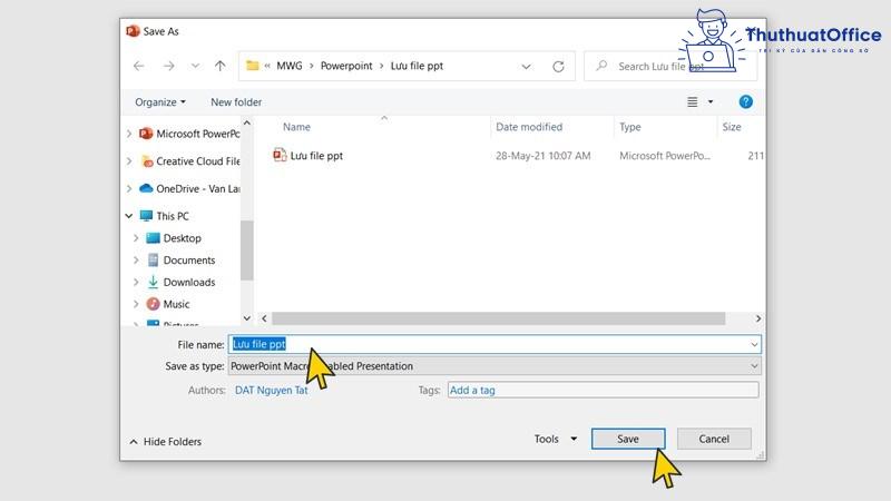 cách lưu PowerPoint