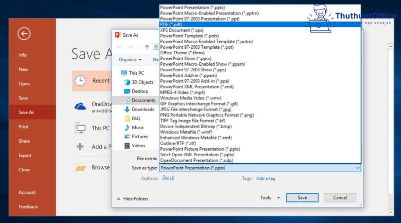 cách lưu PowerPoint