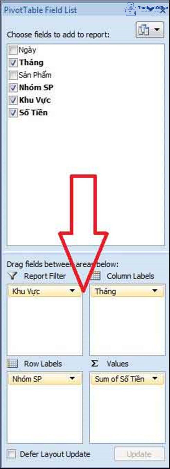 pivot table trong excel