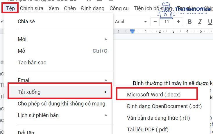 Cách tạo file PDF từ Google Docs