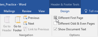 cach tao header and footer trong Word 2016 09