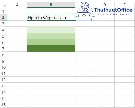 cách chia ô trong Excel