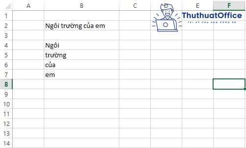 cách chia ô trong Excel