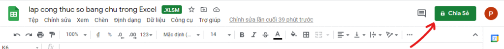 chinh sua file Excel tren google drive 07