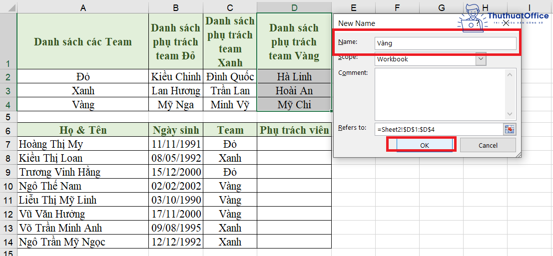 cách tạo Drop List trong Excel