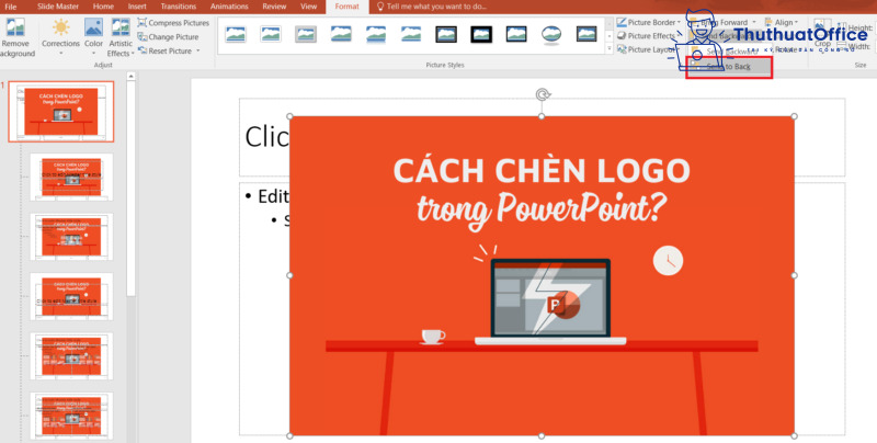 cách chèn logo vào PowerPoint