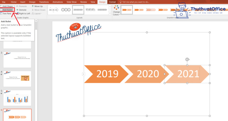 cách làm timeline trong PowerPoint