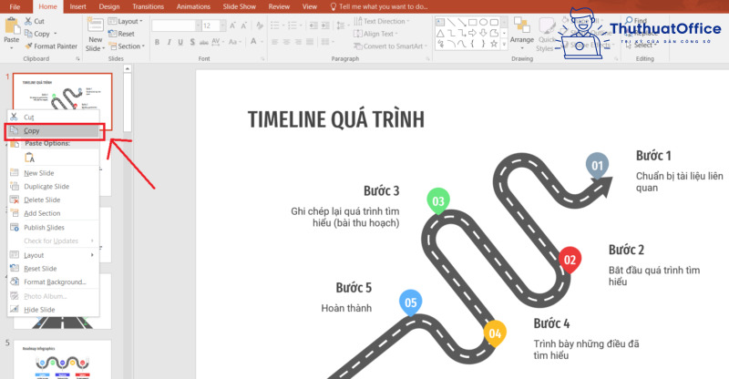 cách làm timeline trong PowerPoint