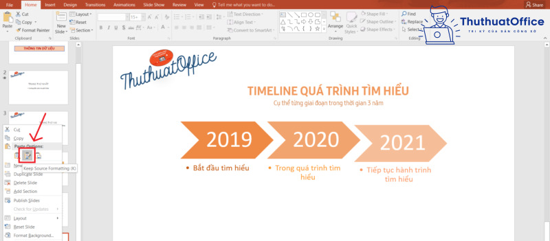 cách làm timeline trong PowerPoint