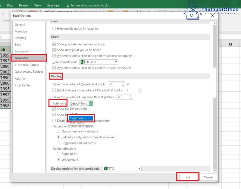 Cách căn lề trong Excel