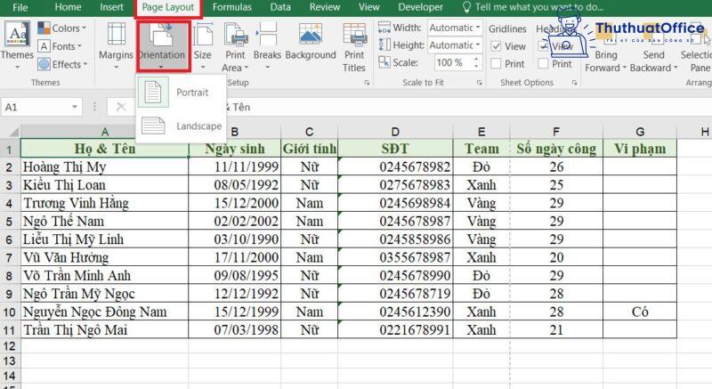 Cách căn lề trong Excel